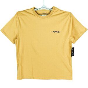 Ed Hardy Men's Short Sleeve Crew Neck Gold Yellow T-shirt Size Large NWT